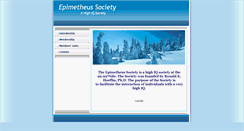 Desktop Screenshot of epimetheussociety.com